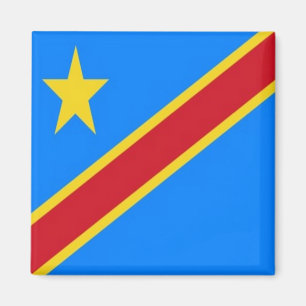 ZCD001 CONGO FLAG, Afrika, Kühlschrank Magnet