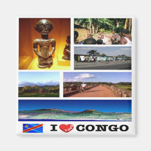 zCD003 CONGO I Liebe, Mosaik, Afrika, Kühlschrank Magnet