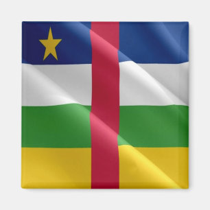 zCF002 ZENTRALAFRIKANISCHE REPUBLIK, Flagge, Kühls Magnet