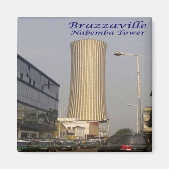 zCG007 BRAZZAVILLE, Republik Kongo, Kühlschrank Magnet (Vorne)