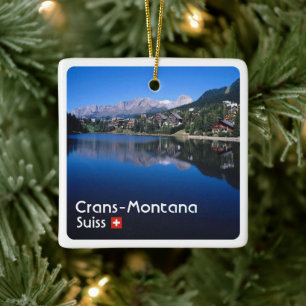 zCH023 CRANS MONTANA Schweiz, Keramikornament