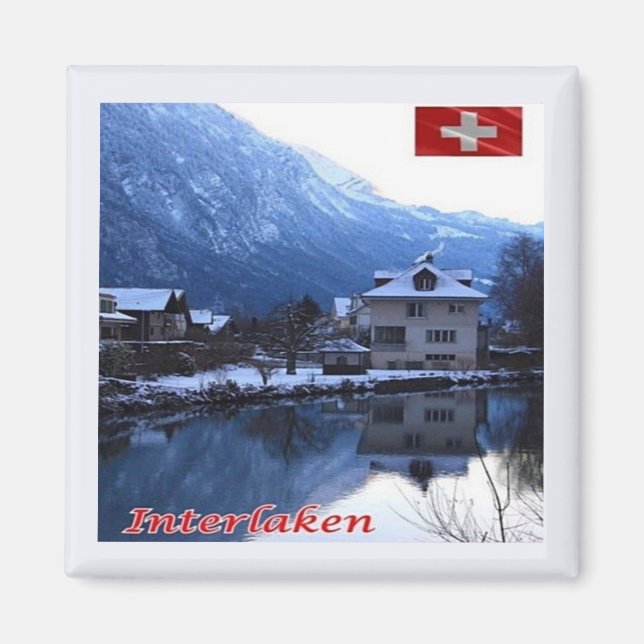 zCH025 INTERLAKEN Suisse - Aimant frigo (Devant)