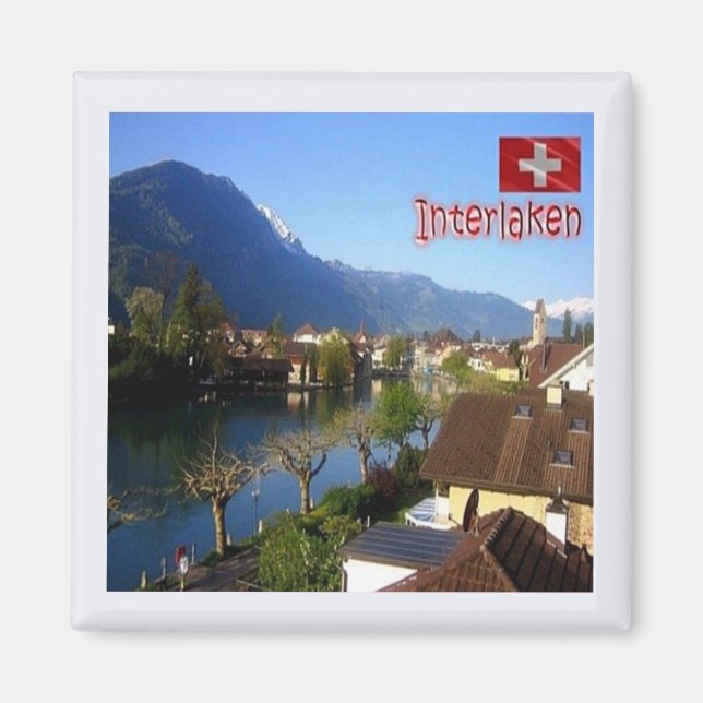 zCH026 INTERLAKEN Suisse - Aimant frigo (Devant)
