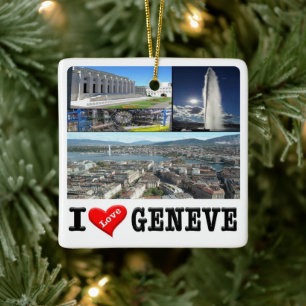 zCH032 GENÈVE I Liebe Schweiz, Keramikornament