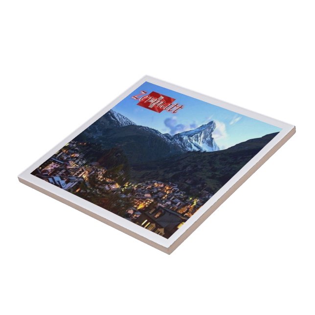 zCH036 ZERMATT Panorama Swiss - Fliese (Seite)