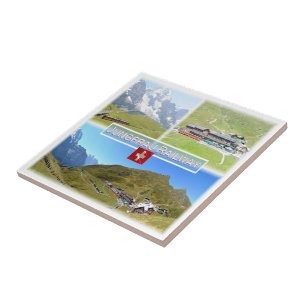 zCH045 JUNGFRAU EISENBAHN Schweiz, Fliese