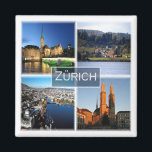 zCH046 ZURICH Swiss Switzerland, Fridge Magnet<br><div class="desc">Here you will find the souvenir of your vacation. This category contains fridge magnets of many locations in Switzerland. (zCH046 ZURICH Swiss Switzerland, Fridge magnet). Amaze friends and relatives with the unique souvenirs from your great trip. Try us. #LeoPepeDesign - grossmünster lake zurich, zürich at night, fraumünster zurich switzerland, europe...</div>