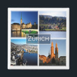 zCH046 ZURICH Swiss Switzerland, Fridge Magnet<br><div class="desc">Here you will find the souvenir of your vacation. This category contains fridge magnets of many locations in Switzerland. (zCH046 ZURICH Swiss Switzerland, Fridge magnet). Amaze friends and relatives with the unique souvenirs from your great trip. Try us. #LeoPepeDesign - grossmünster lake zurich, zürich at night, fraumünster zurich switzerland, europe...</div>