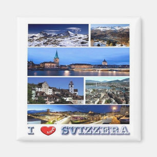 zCH050 I LIEBE Svizzera - Kühlschrankmagnet