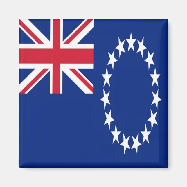 zCK001 FLAG, COOK INSELN, Ozeanien, Kühlschrank Magnet (Vorne)