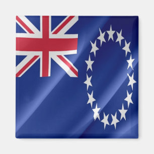zCK002 WAVING FLAG, COOK INSELN, Ozeanien, Kühlsch Magnet