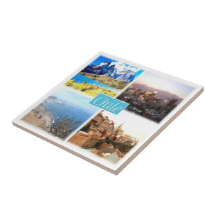 zCL004 CHILE, Mosaik, Amerika, Fliese