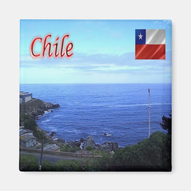 zCL017 SANTIAGO Skyline, Chile, Amerika, Kühlschra Magnet (Vorne)
