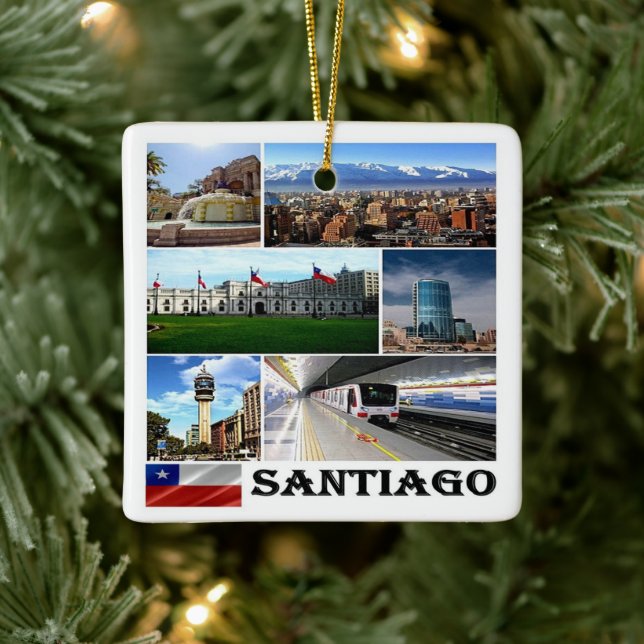 zCL021 SANTIAGO, Mosaik, Chile, Amerika, Keramikornament (Baum)