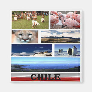 zCL024 CHILE, Mosaik, Amerika, Kühlschrank Magnet