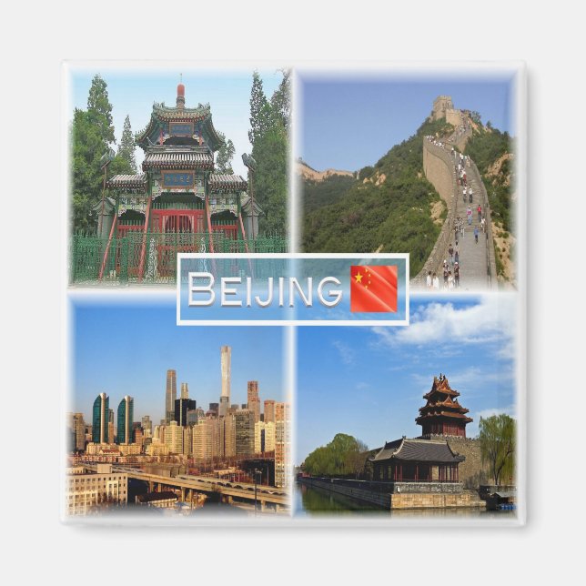 zCN003 BEIJINGN Great Wall Badaling, Asien, Kühlsc Magnet (Vorne)