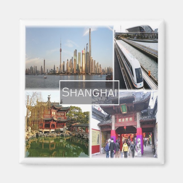 zCN012 SHANGHAI, China, Asien, Kühlschrank Magnet (Vorne)