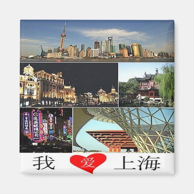 zCN024 SHANGHAI , China VR China, Souvenir, Kühlsc Magnet (Vorne)