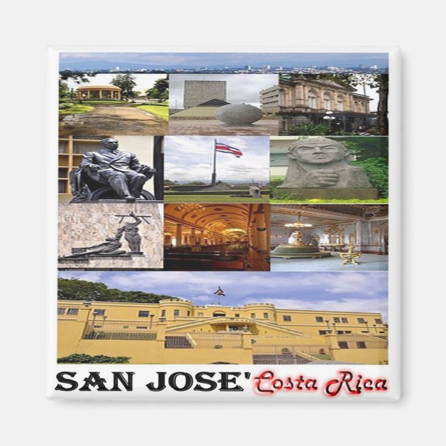 zCR012 SAN JOSE', Mosaik, Costa Rica, Kühlschrank Magnet (Vorne)
