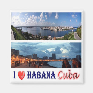 zCU009 HAVANA I Liebe, Kuba, Amerika, Kühlschrank Magnet