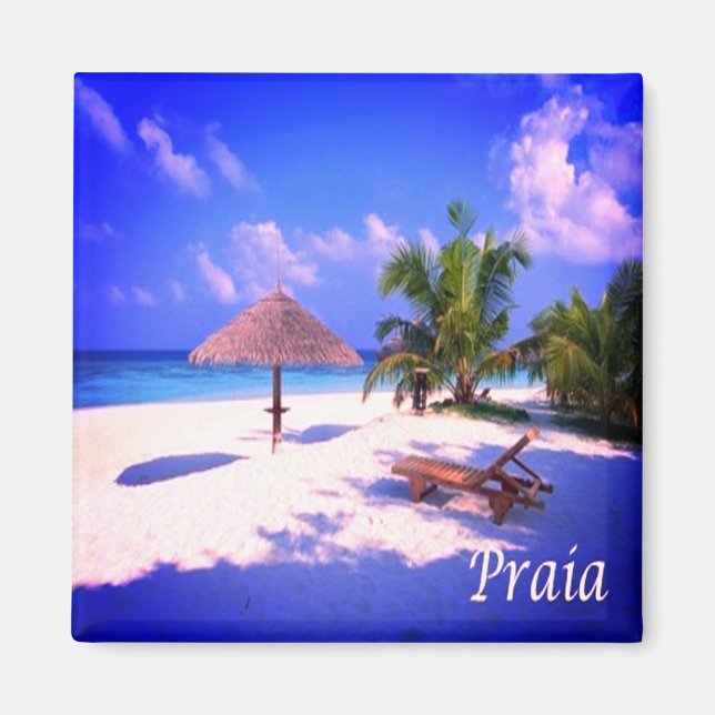 zCV013 PRAIA, CAPE VERDE, Strand, Afrika, Kühlschr Magnet (Vorne)