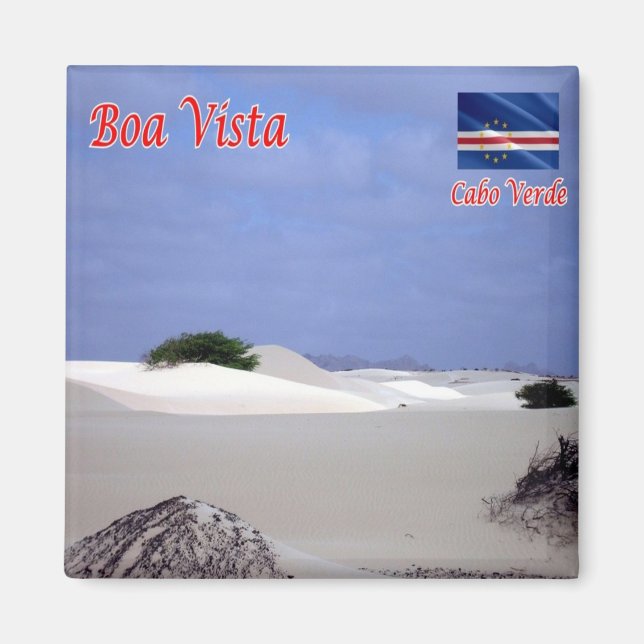 zCV027 BOA VISTA DESERT, Kap Verde, Afrika, Kühlsc Magnet (Vorne)