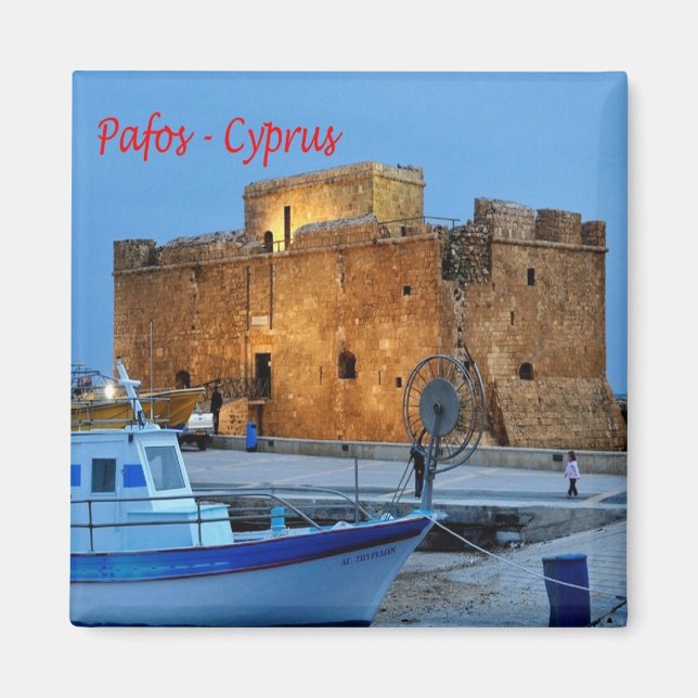 ZCY013 PAFOS Byzantine Forte, Zypern, Kühlschrank Magnet (Vorne)
