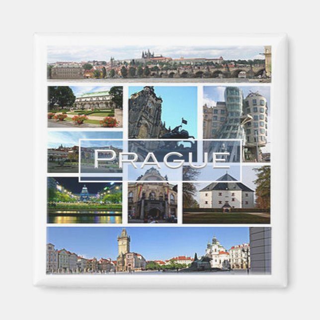zCZ004 PRAG Tschechische Republik - Kühlschrank Magnet (Vorne)