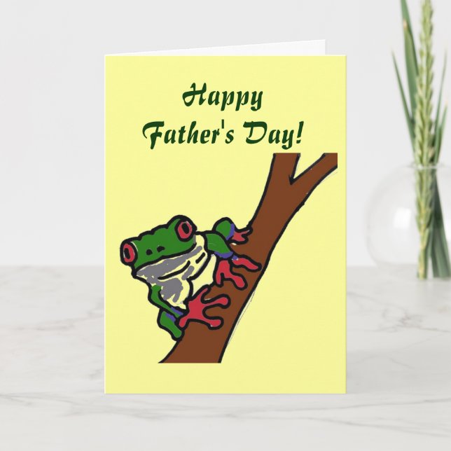 ZD- Bonne Fête des pères ! Carte grenouille (Devant)