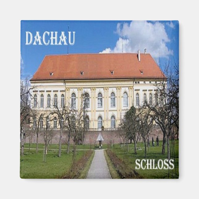 zDE009 DACHAU Castle Deutschland, Kühlschrank Magnet (Vorne)