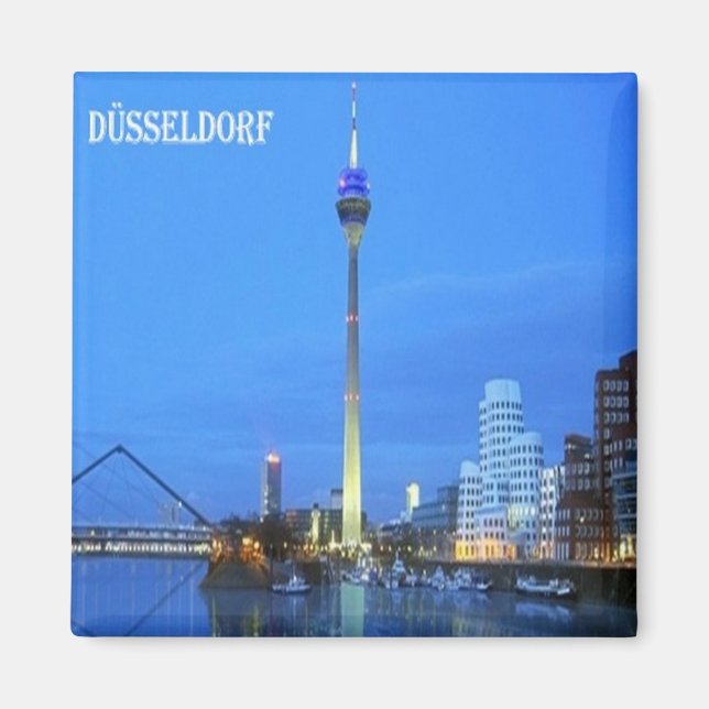 zDE011 DÜSSELDORF zeigt Deutschland - Kühlschrank Magnet (Vorne)