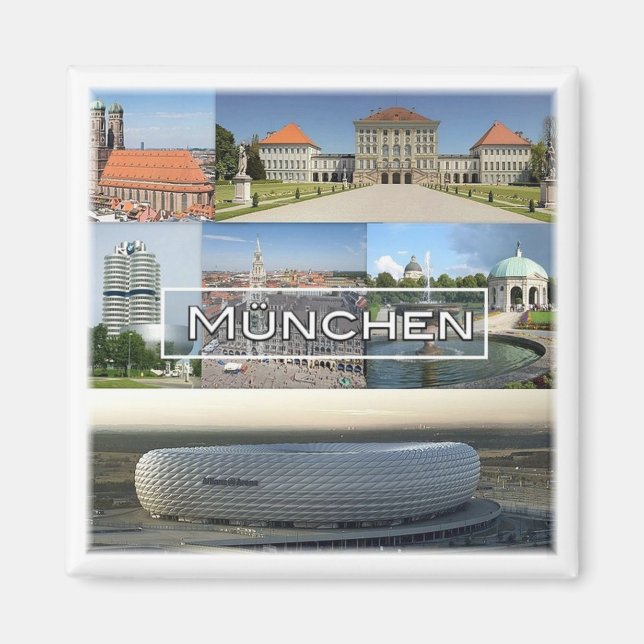 zDE012 MÜNCHEN MÜNCHEN Mosaik Deutschland -  Magnet (Vorne)
