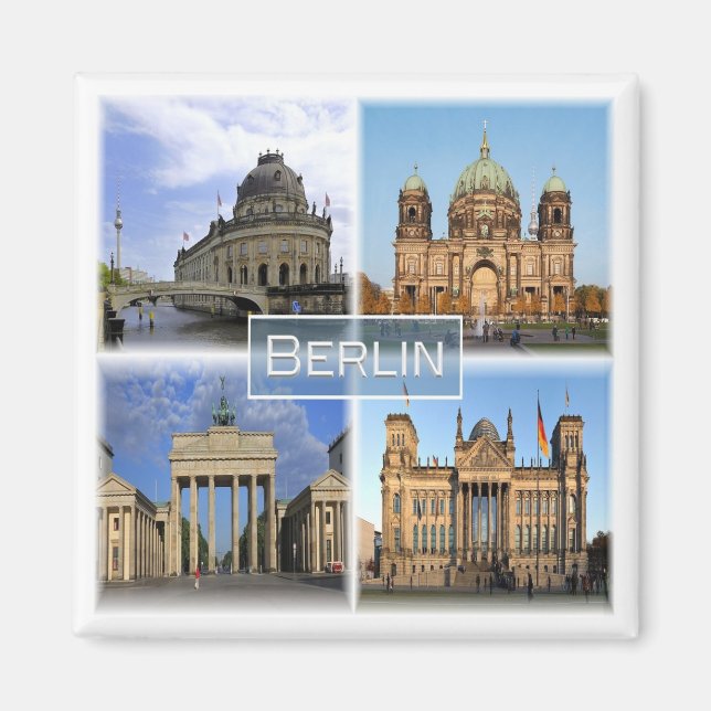 zDE018 BERLIN Deutschland, Kühlschrank Magnet (Vorne)