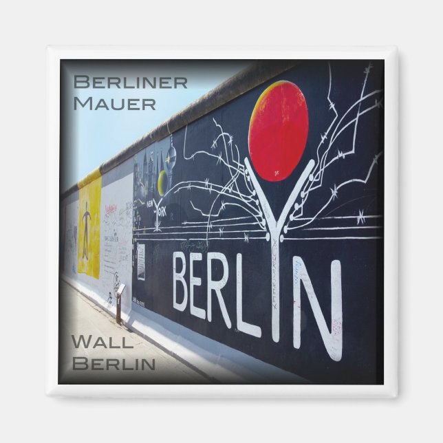 zDE050 BERLIN WALL Deutschland - Kühlschrank Magnet (Vorne)
