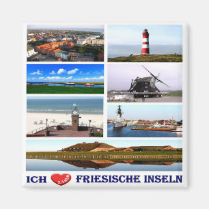 zDE107 FRISCHE INSELN I LIEBE, Kühlschrank Magnet