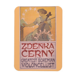 Zdenka Cerny Poster von Alphonse Mucha Magnet