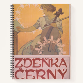 Zdenka Cerny Poster von Alphonse Mucha Notizbuch
