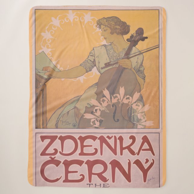 Zdenka Cerny Poster von Alphonse Mucha Sherpadecke (Vorderseite)