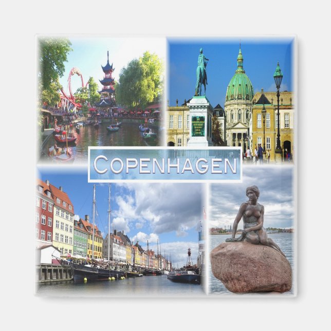 zDK013 COPENHAGEN Tivoli Garden Amalienborg County Magnet (Vorne)