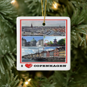 zDK014 KOPENHAGEN KOPENHAGEN I Liebe, Keramikornament
