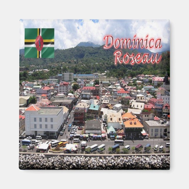 zDM005 ROSEAU, Cuise Pics, Dominica, Kühlschrank Magnet (Vorne)