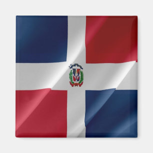 zDO002 DOMINIKANISCHE REPUBLIK, Wellenflagge, Kühl Magnet