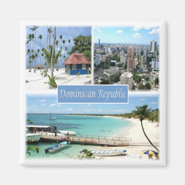 zDO005 DOMINIKANISCHE REPUBLIK, Mosaik, Amerika Kü Magnet (Vorne)