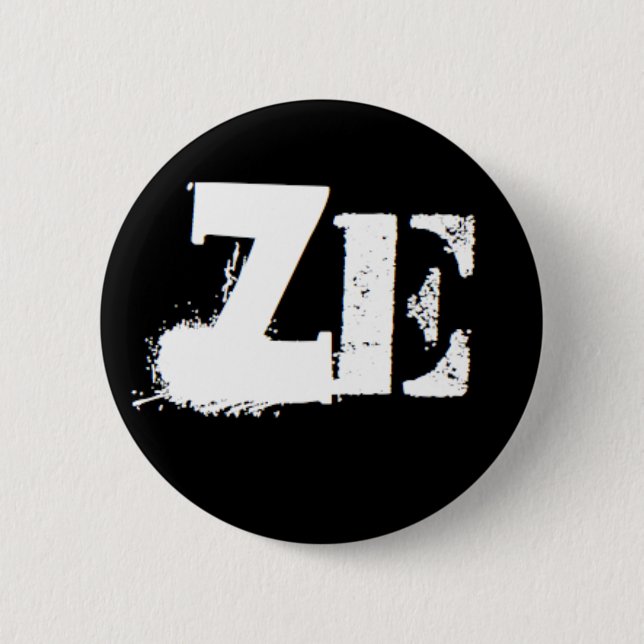 "Ze" ist mein Pronomen Button (Vorderseite)