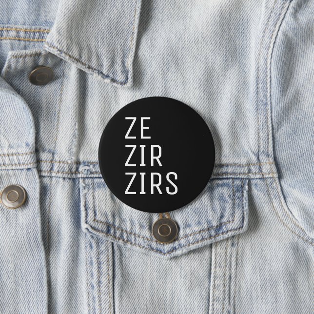 Ze Zir Zirs Pronoun Button (Beispiel)