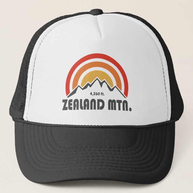 Zealand Mountain New Hampshire Truckerkappe (Vorderseite)