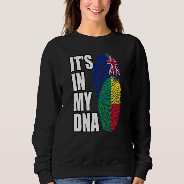 Zealander And Beninese Mix DNA Flag Heritage Sweatshirt (Vorderseite)