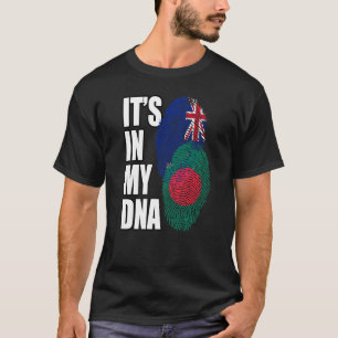 Zealander und Bangladesch-Mischung-DNA-Flaggen T-Shirt