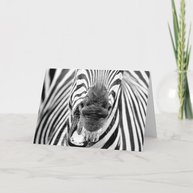 Zebra #1 Grußkarte Karte (Vorderseite)