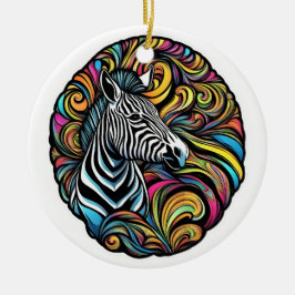 Zebra 1 keramik ornament